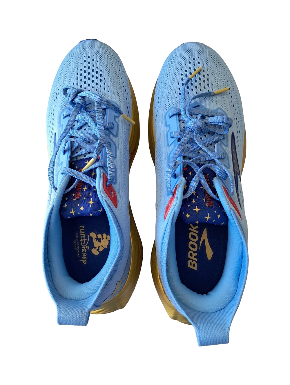Brooks Glycerin 23 X Disney Genie Aladdin Mens Running Shoes Size 10.5 Blue Gold - Picture 3 of 10